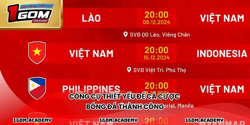 Công cụ thiết yếu để cá cược bóng đá thành công
